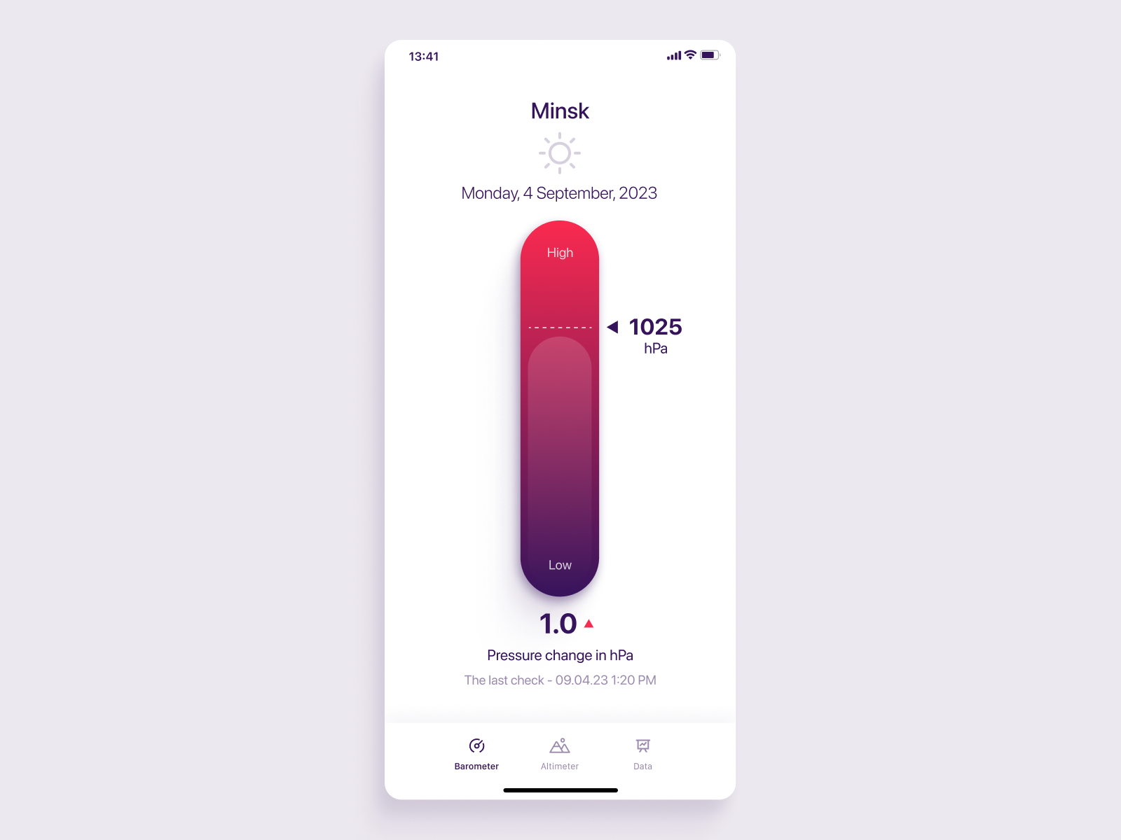 Barometer iOS App Concept by Evgeny Melnikov on Dribbble