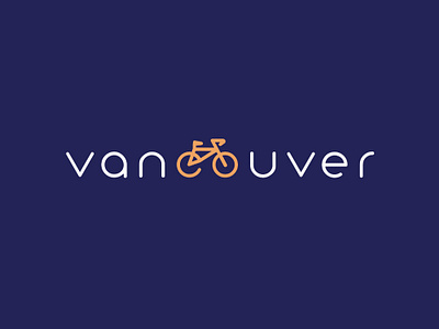 Vancouver Dynamic Logo bc bicycle blue brand branding canada city concept design dynamic logo flat design graphic design icon identity logo orange rebrand round vancouver vector