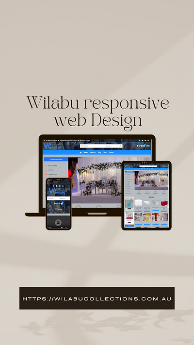 Web design: online supplier for a wedding shopping platform