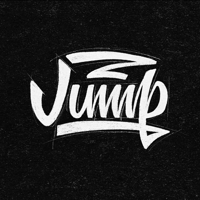 Lettering art ''Jump'' calligraphy handlettering illustration lettering script typography
