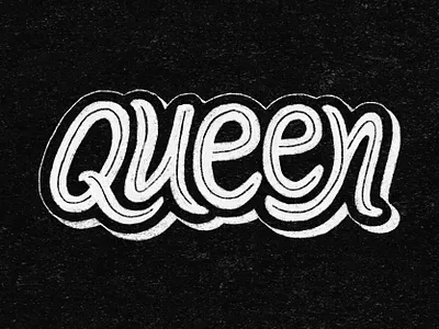 Lettering art ''Queen'' calligraphy handlettering illustration lettering script typography