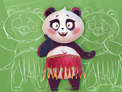 Panda animal book cartoon character design design digital art illustration illustrator logo panda sketch sketchbook ui