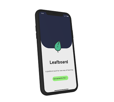 Leafboard Onboarding App Design app branding concept design minimal ux