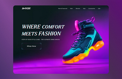 Shoe Store La colorful e commerce fashion inspiration neon nike shoe sneakers store ui