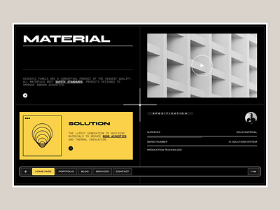 MATERIAL - Website Concept blog cms concept design landing page minimalist modern portfolio technology ui ux web web design webdesign website