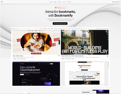 Bookmarkify Landing Page chrome extension graphic design landing page ui ux web design
