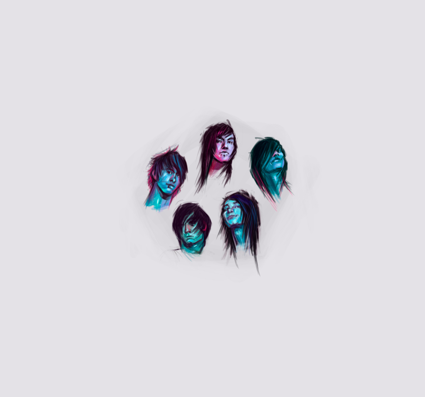 Blessthefall 2007 art blessthefall cg character design digital digital painting draw emo emoboy illustration paint posthardcore rock band