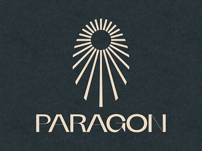 Paragon 2d brand branding cannabis geometric illustration lines logo logotype marijuana monoline oval pot rays shapes star starburst sun trype weed