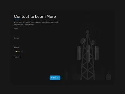Contact Form dark mode minimal simple ui ui web ui