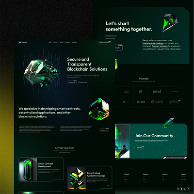 BlockChain Website UI Design with Responsive block chain blockchain clean design design agency design studio landingpage modern design nfts pixavail pixavailstudio ui ui design ux web designer