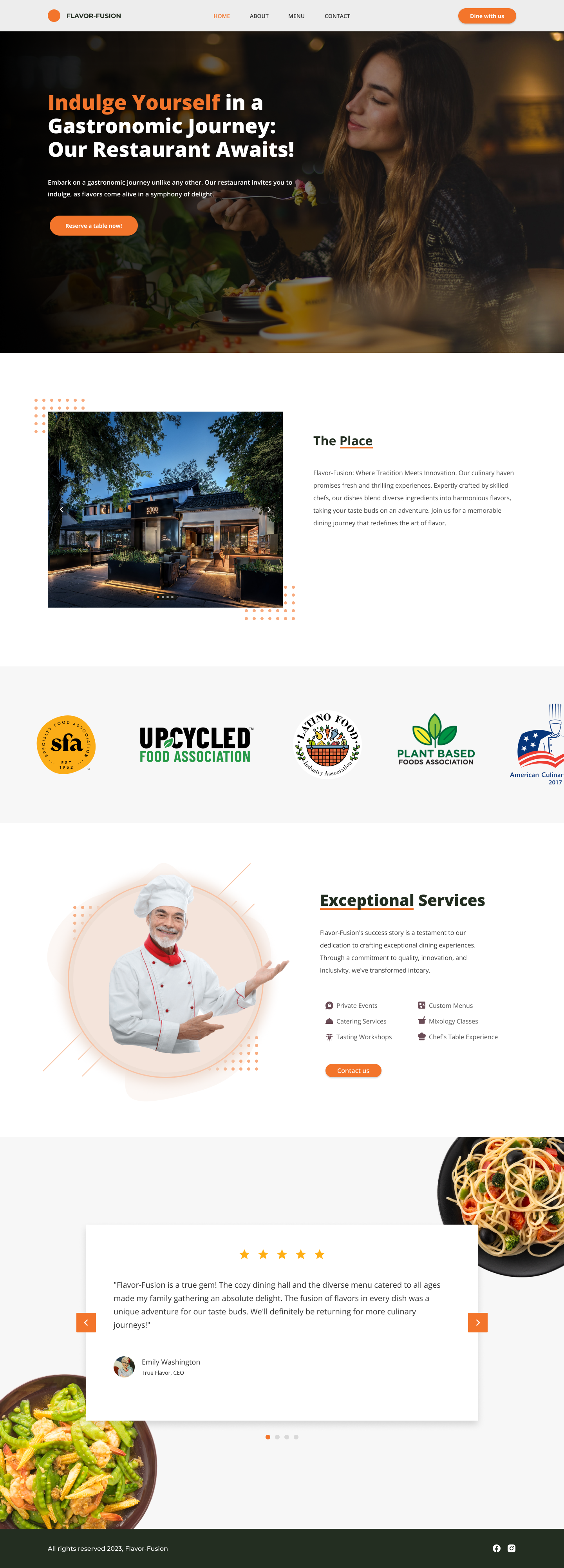Flavor-Fusion figma rapid mock up restaurant ui design ui uiux design ux uxui website design