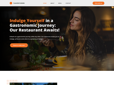 Flavor-Fusion figma rapid mock up restaurant ui design ui uiux design ux uxui website design