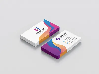 colorful modern professional business card business business card businesscarddesign clean company corporate creative creativityunleashed design flat graphic design identity illustration marketing print print ready professional simple standard vector