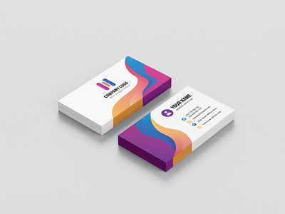 colorful modern professional business card business business card businesscarddesign clean company corporate creative creativityunleashed design flat graphic design identity illustration marketing print print ready professional simple standard vector