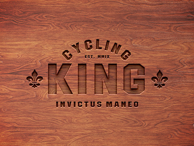 King Cycling Logo branding concept cycling design graphic design king logo logodesign logotype simple vector wooden
