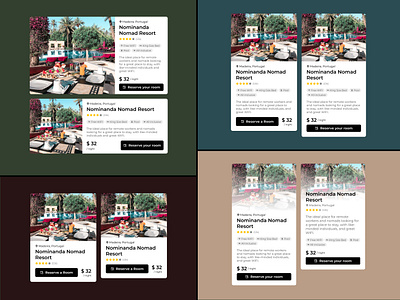 Travel Booking UI Card Variations cards travel travel booking app ui ui cards ux visual hierarchy