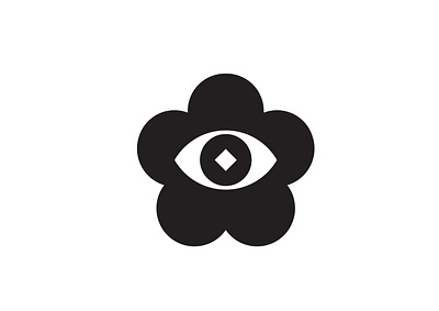 Minimalistic Symbols black challenge design digital eye flower icon illustration illustrator logo logogram minimal vector white