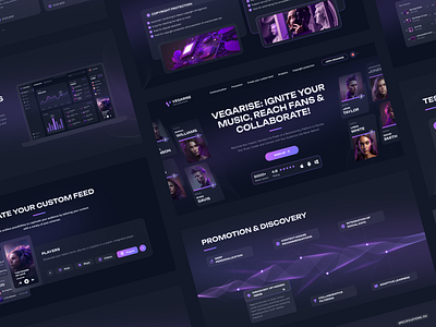 SOCIAL MUSIC STREAMING APP - Landing page ai design music ui ux