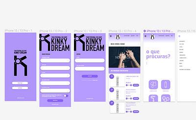 Kinky Dream - Sex Shop App graphic design logo ui