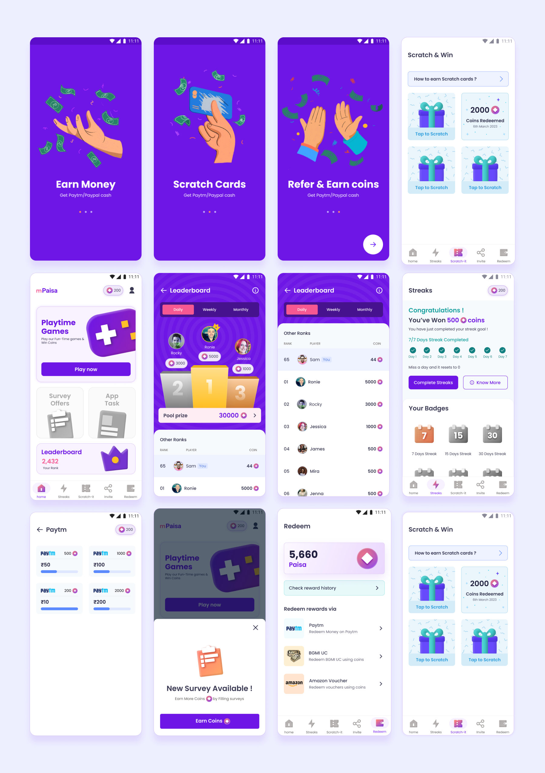 mPaisa - Games & Earn Money fantasy gamers gaming leaderboard mpaisa real money real money gaming rewards ui