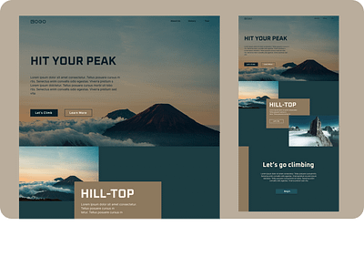 Hit your peak color cool design graphic design mountains peak ui web