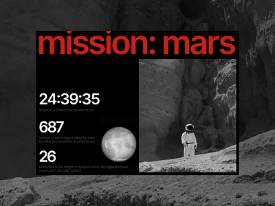 mission: mars concept design graphic design ui