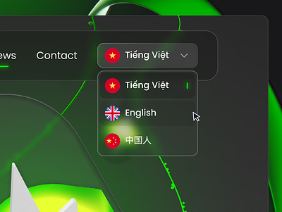 Dropdown - Select language 3d blog design dropdown language select ui ux