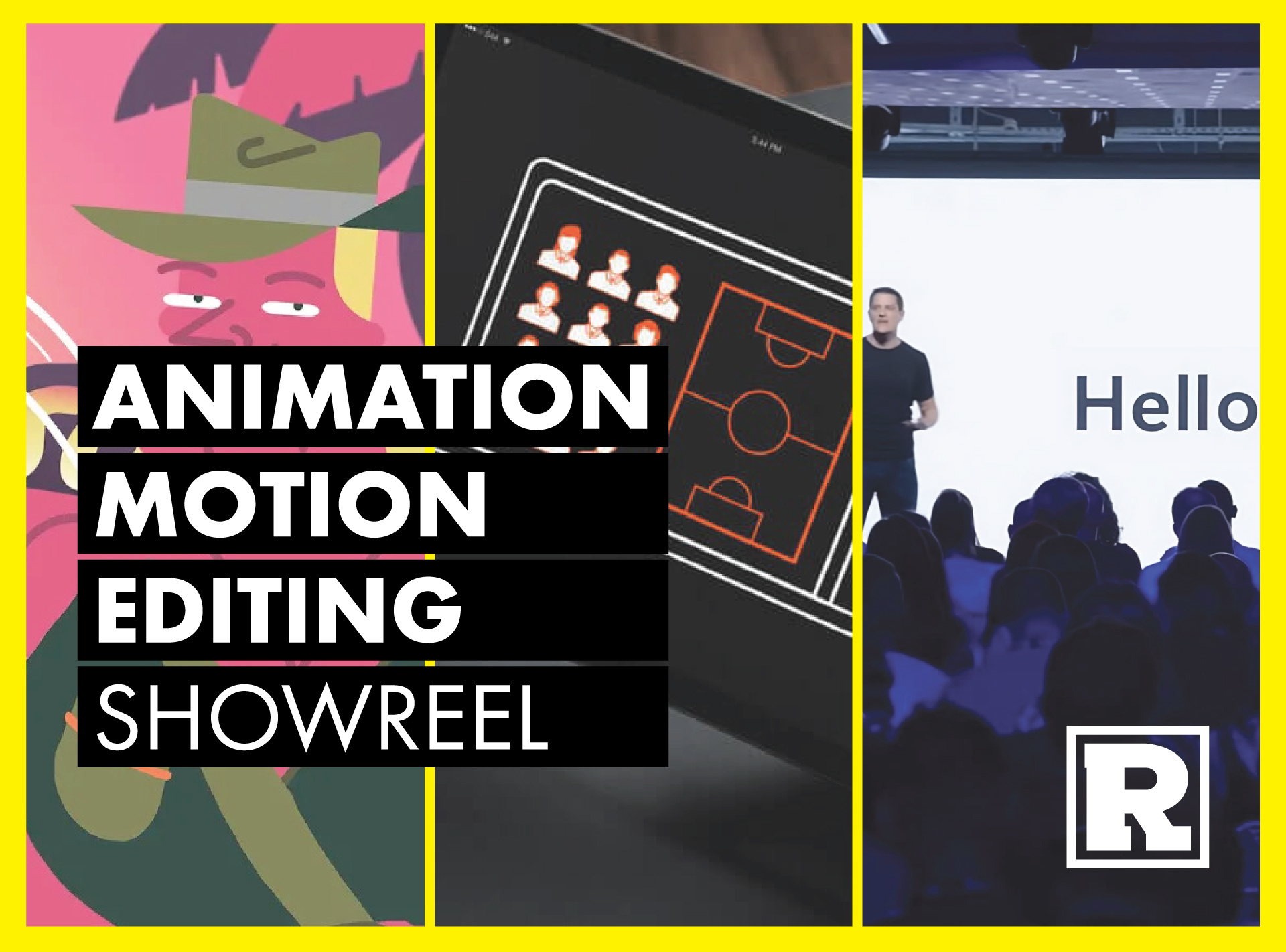 Showreel | Animation • Motion • Editing animation character animation graphic design interaction design logo microanimations motion motion graphics showreel