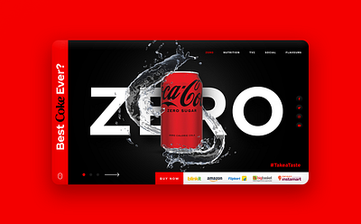 Coca-Cola Zero Nutrition Site: Fresh Water-Themed Web Design 🌊 cocacolazero coke coke zero creativedesign design digitaldesign drinkwebsite flavorfuldesign refreshingflavors ui waterthemed webdesign webinspiration zerocalories zerosugar