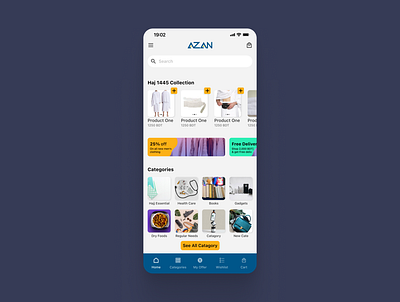Azan Mobile App figma mobile app ui ux