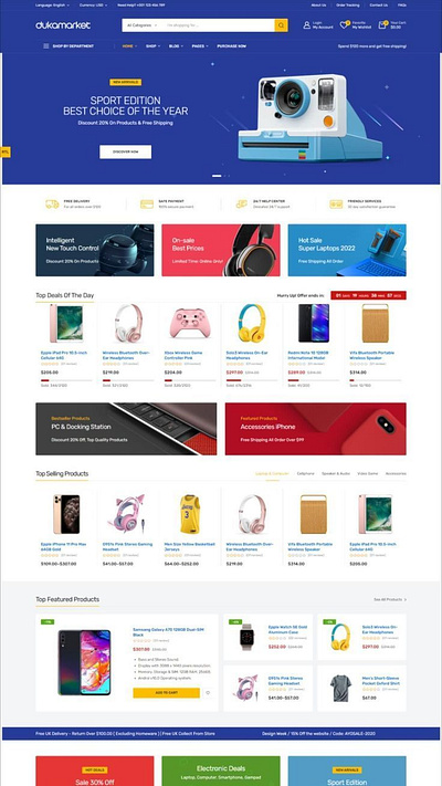 Multi Products eCommerce Store/website design design