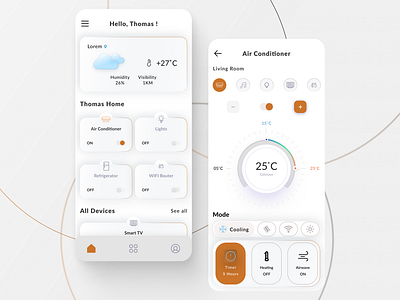 Smart Home App appdesign design figma home smarthomeapp ui uiux userinterface ux