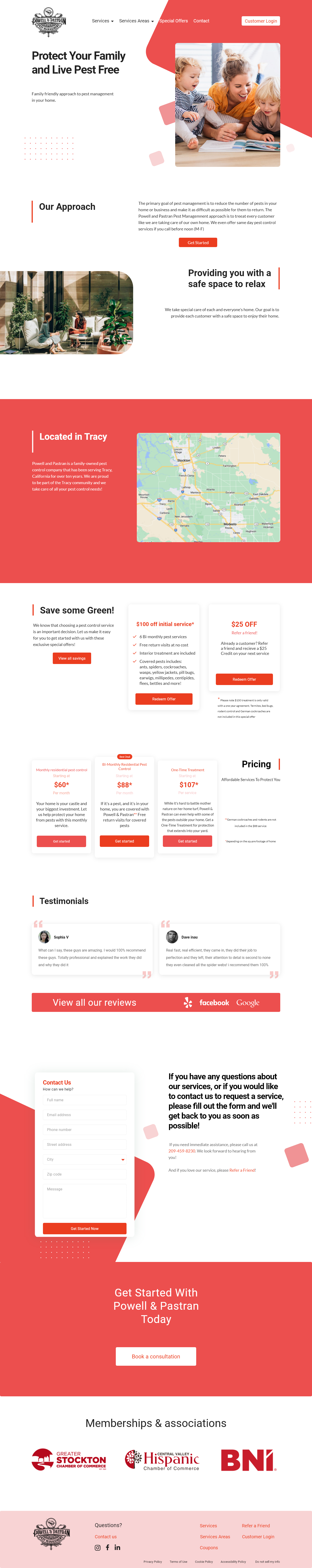 Powell and Pastran: Pest management company design graphic design ui web design