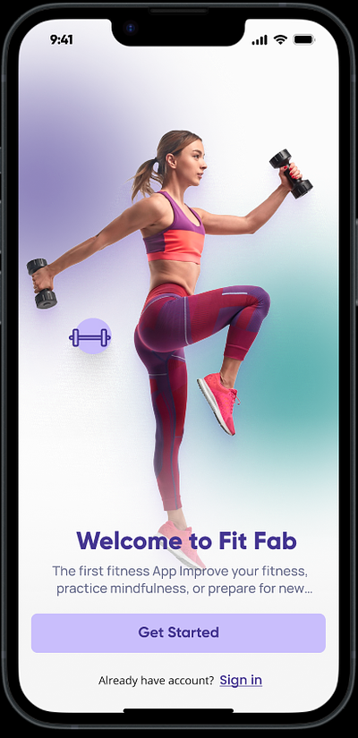Fit Fab - Fitness Mobile App Design & Development branding graphic design logo mobile app ui