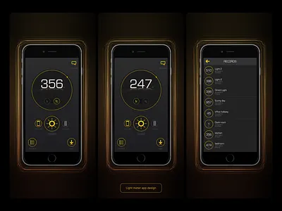 Light meter app design design figma graphic design light mobile mobile design photoshop ui