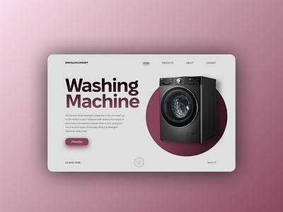 Washing Machine concept branding design graphic design web design