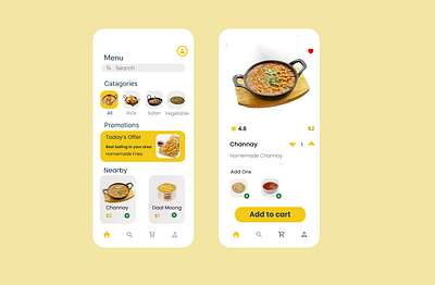 Food Ordering App UI Design clean design food app food app inspiration food ordering minimal minimalistic mobile ui design professional