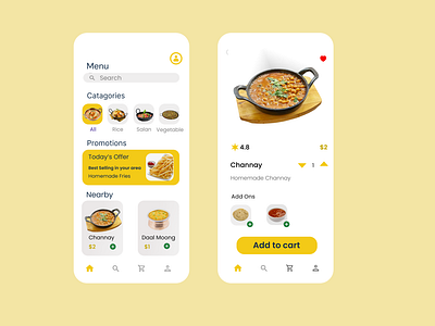 Food Ordering App UI Design clean design food app food app inspiration food ordering minimal minimalistic mobile ui design professional
