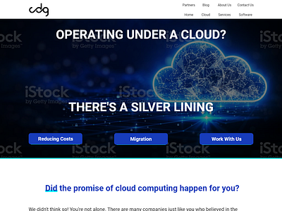 CDG: Cloud Services company design graphic design ui web design