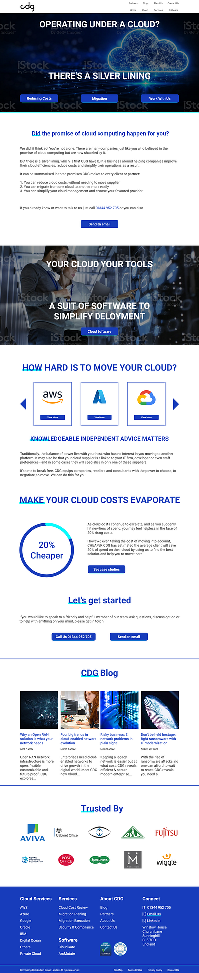 CDG: Cloud Services company design graphic design ui web design