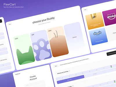 Pawcart 3d app design graphic design illustration minimal modern popular trending ui ux web website