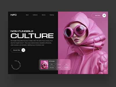 Non Fungible Culture Web Ui Design Concept ai ai clothing ai fashion design graphic design nft photography ui ui design ux ux design web design