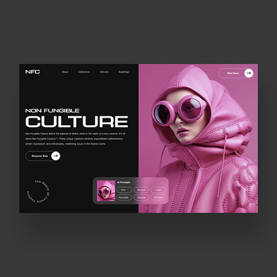 Non Fungible Culture Web Ui Design Concept ai ai clothing ai fashion design graphic design nft photography ui ui design ux ux design web design