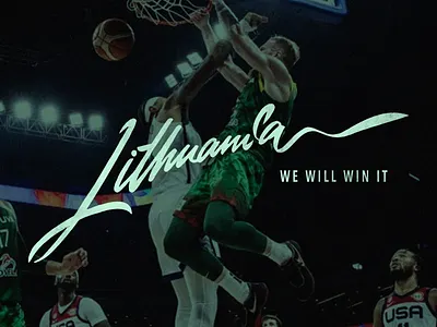 Lithuania authentic basketball calligraphy custom dunk fiba flow history lettering lithuania logo script signature sport type unique