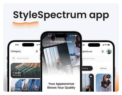 StyleSpectrum app app design branding clothing store design e commerce e commerce design ecommerce figma ios mobile app store ui ui design uiux user interface ux research