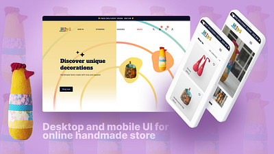 UX/UI concept for online store selling handmade products aarhus chicken denmark design design system desktop layout e commerce handmade mobile layout online shop online store ui ux uxui vector
