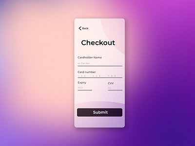 Card checkout Interface colors dailyui design figma ui webdesign