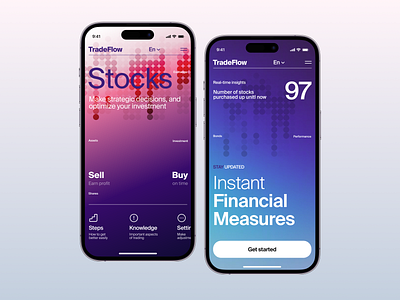 TradeFlow - Mobile App Concept analytics app concept creative design finance graphic design inspiration ios mobile trading ui uitutorial uiuxsupply ux