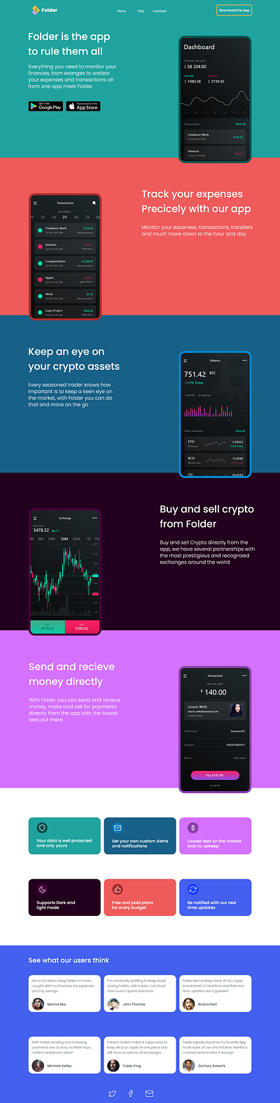 Folder: Crypto app design graphic design ui web design