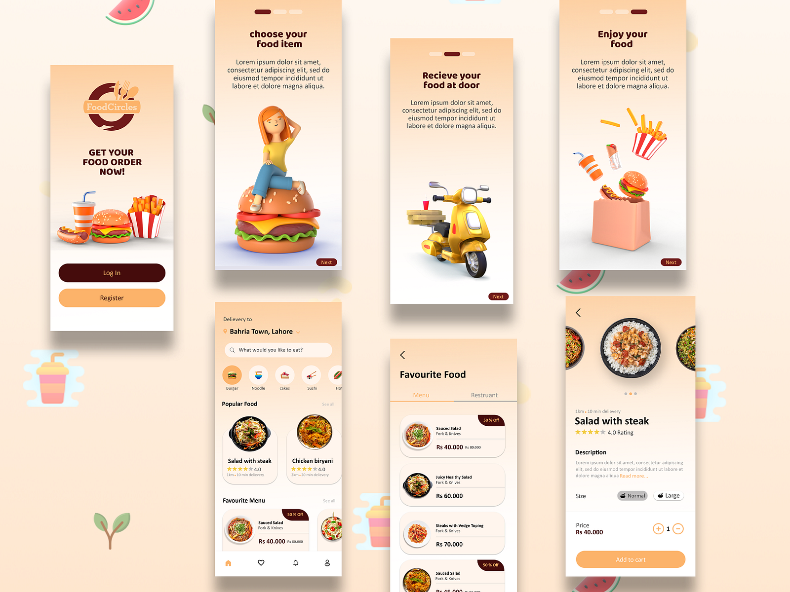 Food app UI UX by JJ designs on Dribbble